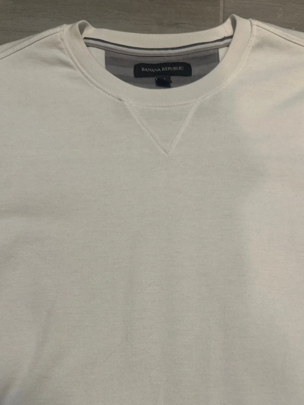 Banana Republic Men's Long-Sleeve Crewneck Shirt - White